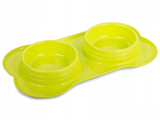 Dvojitá miska na krmivo pre psov a mačky, 0,4 l x 2