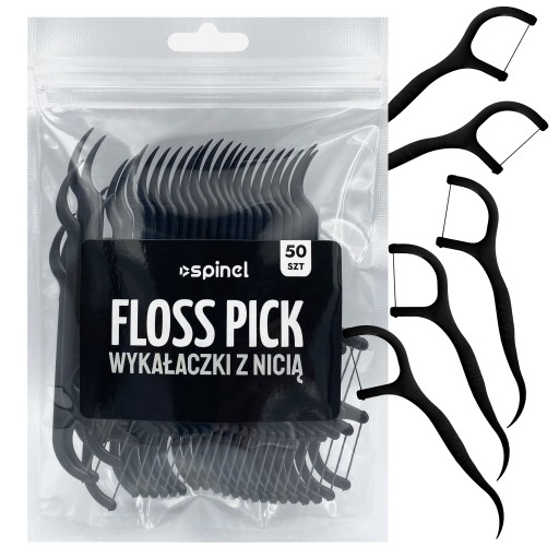 DENT FLOSS TOOTPIKS SO ZÁVITOU ZUBNÁ NITE NA ČISTENIE ZUBOV 50 ks