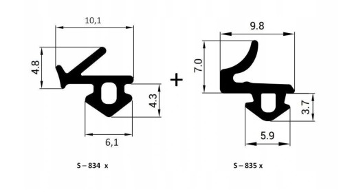 Veka S-834 +S-835X PVC tesnenie okien PROMOTION