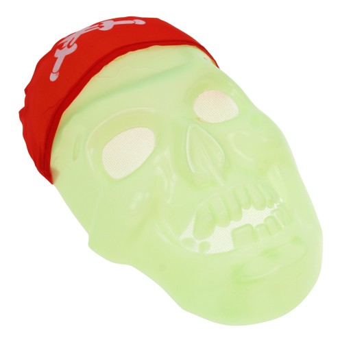 Skull Pirate Mask - LEBKA SKONEBODY SVIETÍ FLUO