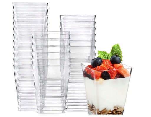 Dezertné nádoby, pyramídové dezertné poháre, 150 ml - 24 ks.