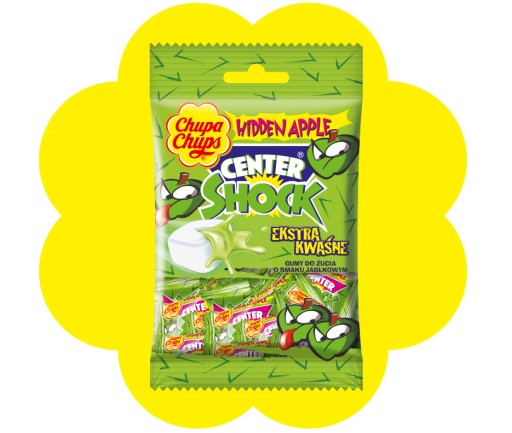 Chupa Chups Center Shock Jablková guma 36g