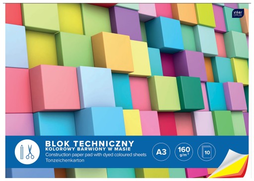Farebný technický blok A3 10 listov Interprint