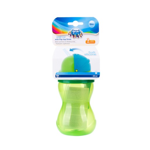 CANPOL BABIES FĽAŠA SO SKLADATEĽNOU RUBOU 370ml 12m+