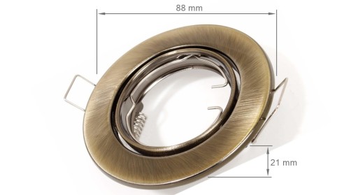 SET POHYBLIVÉ HALOGÉNOVÉ SVETLO MOSADZ + LED ŽIAROVKA 8W + GU10 3000K
