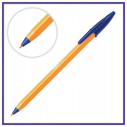 BIC oranžové modré jemné jednorázové guľôčkové pero 0,8