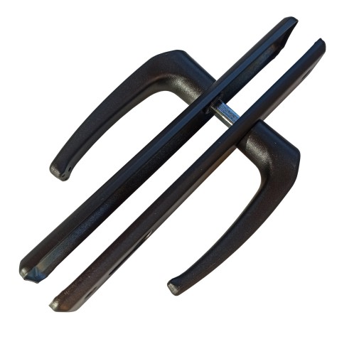 ČIERNA RÚČKA S DLHOU PLATŇOU PRE BRÁNOVÚ VLOŽKU, rozteč 90mm