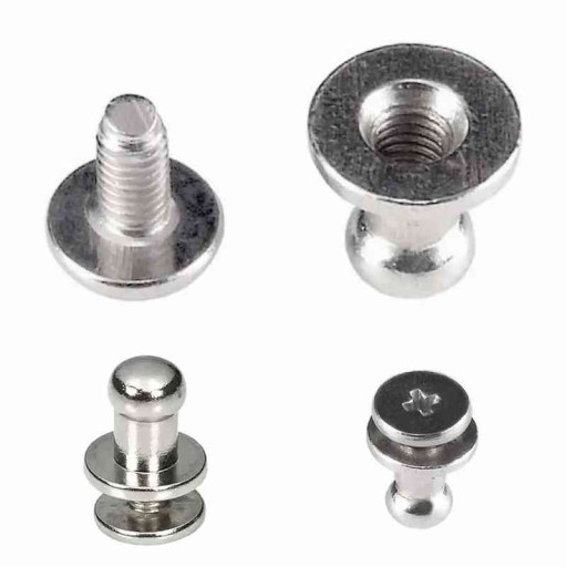 Guľôčková skrutka Knopik Rivet 5/4/8 mm Strieborná 5 ks