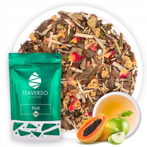 BIELY LISTOVÝ ČAJ PAI MU TAN MANGO JABLKO MäTA FUJI TEAVERSO 100G