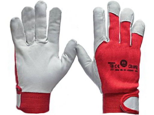 RUKAVICE PRACOVNÉ RUKAVICE KOZIA KOŽA NA VELCRO VELCRO 8