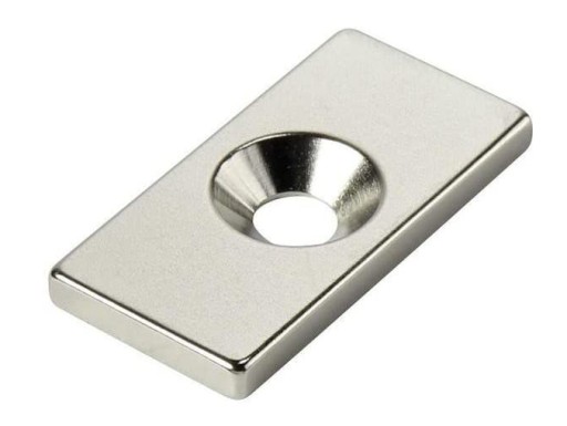 NEODYMIOVÝ MAGNET S OTVOROM NA SKRUTKU 20x10x3 SILNÝ