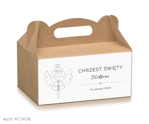 Kraftové krabice na tortu svätého krstu + personalizácia