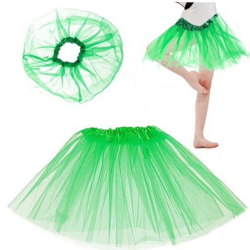 Tylová tutu sukňa s gumičkou, zelená, 29 cm