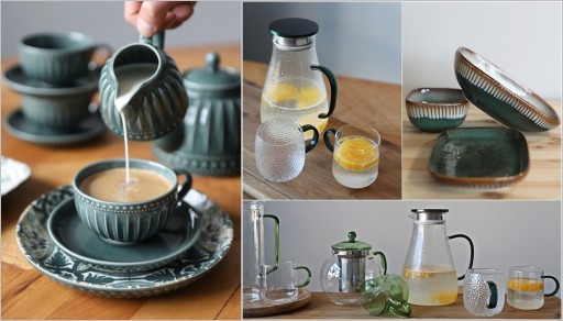 Keramický hrnček MOSAIQUE OLIVE line 400ml