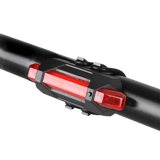 LED ZADNÁ BICYKELOVÁ LAMPA, vstavaná batéria, USB nabíjanie