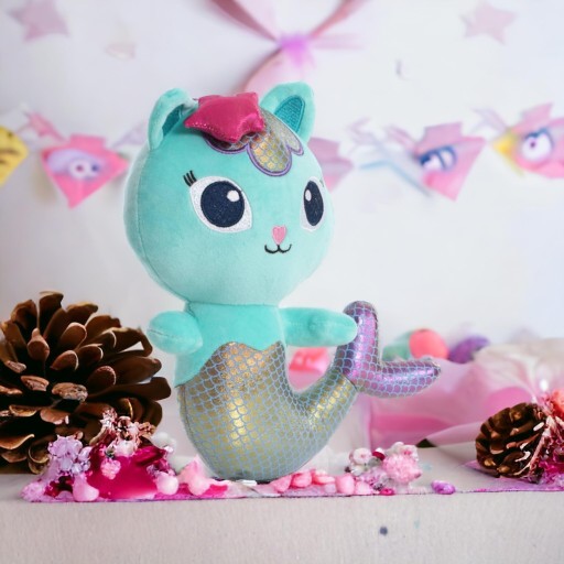 CAT HOUSE GABI MERMAN MAČKA METALICKÝ CHVOST HRAČKA CUDLING HRAČKA SWEET CAT 30cm