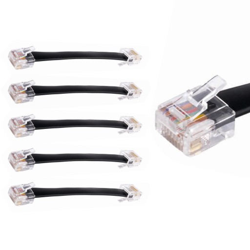 Patchcord patch kábel RJ45/RJ45 10cm plochý, 5 ks