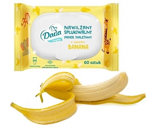 VLHČENÝ TOALETNÝ PAPIER S DADA BANÁNOM