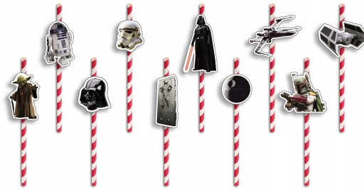 NARODENINOVÉ SLAMKY s POSTAVIČKAMI - STAR WARS MOVIES - 8 ks.