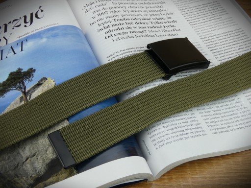 Dámsky a pánsky KHAKI WEBBING opasok, krátky, 115 cm