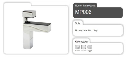 MONTÁŽNY DRŽIAK PODPORKY PRE SKLO A DOSKU - MP006 BSN MP006/BSN