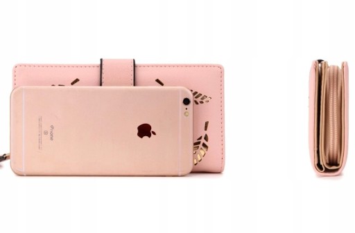 Dámska kožená peňaženka na dvojitý zips Large Pink Coin card