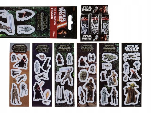 SADA 3D NÁLEPEK STAR WARS 6 HVIEZDNE VOJNY