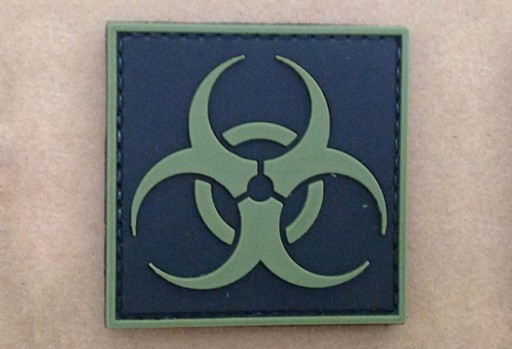 3D SYMBOL BIOHAZARD VELCRO GFC NÁŠIVKA