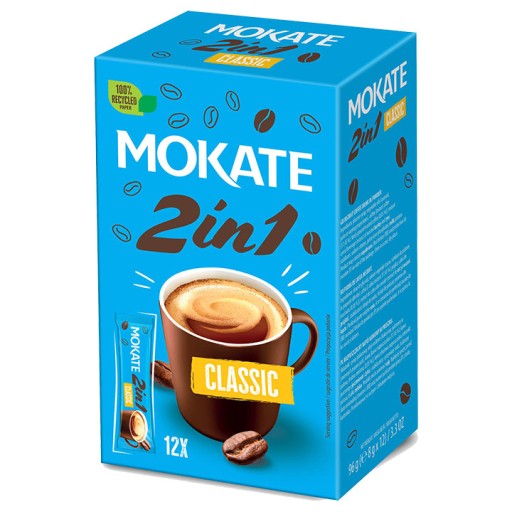 Káva Mokate 2v1 bez pridaného cukru 12 ks x 8g