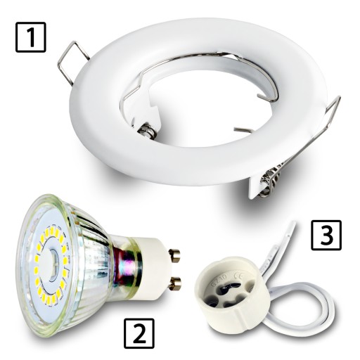 KčO halogénové svietidlo WHITE + GU10 5W teplá LED žiarovka