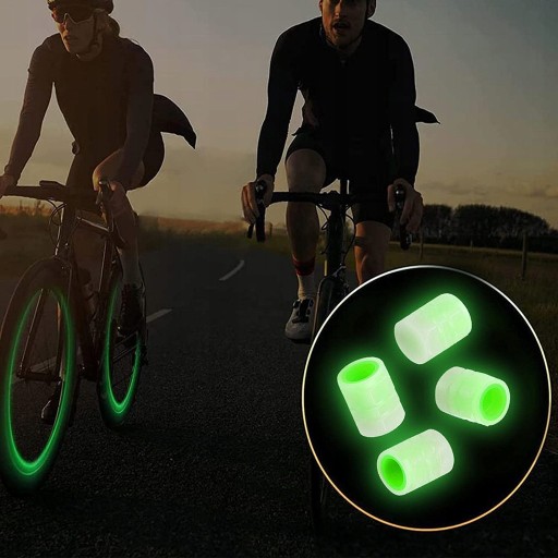 FLUORESCENČNÉ ŽIARIVÉ KLOBÁČKY VENTILOV PRE AUTOBICYKEL 2 ks
