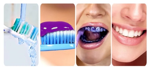 Bieliaca zubná pasta PURPLE + Bamboo Toothbrush z Anglicka 100ml