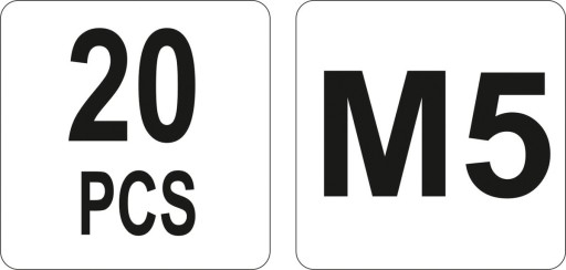 OCEĽOVÉ NITOVACIE MATICE M5, 20KS YT-36472 YATO