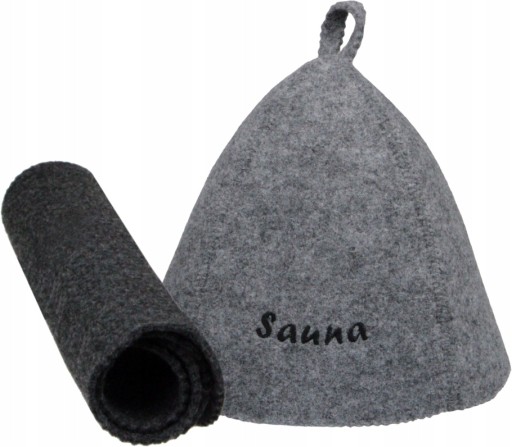 Plstený šedý saunový klobúk UNISEX