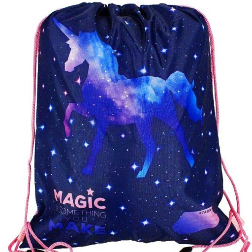 ŠKOLSKÁ TAŠKA BATOH NA PE TOPÁNKY PRE DIEVČAŤ JEDNOROŽEC GALAXY