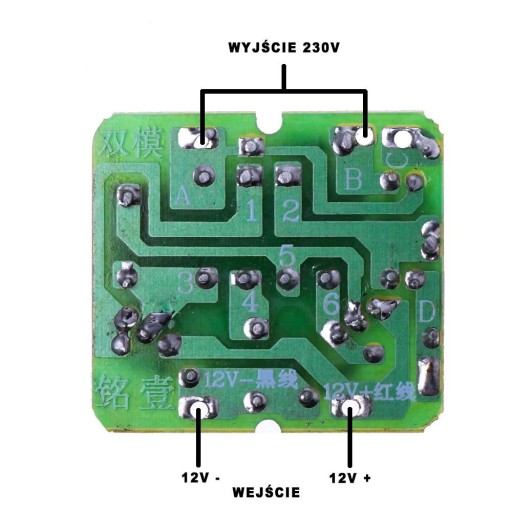 DC-AC menič z 12V na 230V 40W menič