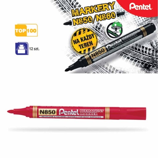 ZNAČKOVAČ PENTEL N850 ROUND ČERVENÝ