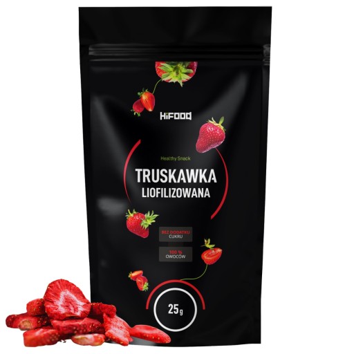 JAHODY Lyofilizované 100% REZKY 25g HiFOOD