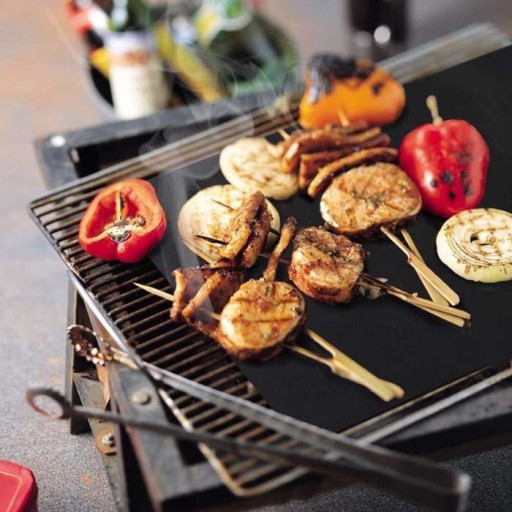TEFLÓNOVÁ BBQ PODLOŽKA NA PEČENIE GRILOVACÍ PLECH DO RÚRY, OPÄTOVNE POUŽITEĽNÁ