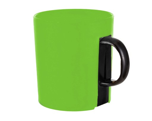 PLASTOVÝ HRNČEK S RÚČKOU 400ML MIX FARBA PP