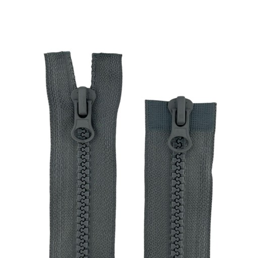 ČLENKOVÝ Zips DVOJTAŽNÝ - 60 CM - ŠEDÝ