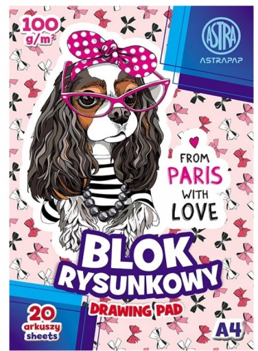 KRESLENIE BLOK BIELE PSY 20K 100g/m2