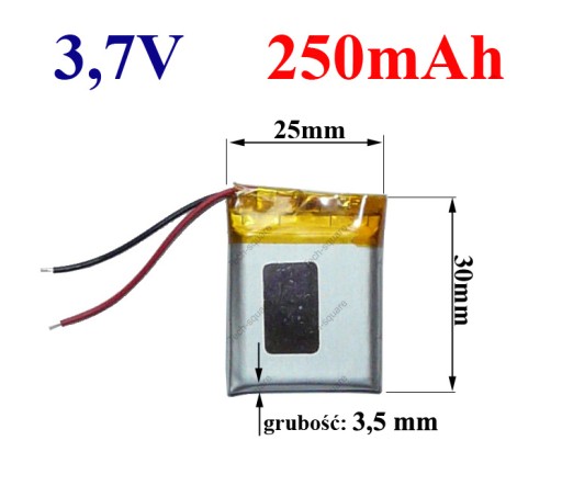 Nabíjateľná batéria Mp3 GPS RC 402530 250mAh