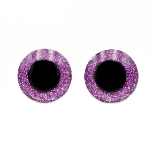 GLITTER FIALOVÉ MASKOT OČI 20 mm