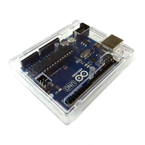 Priehľadné plastové puzdro Arduino UNO R3