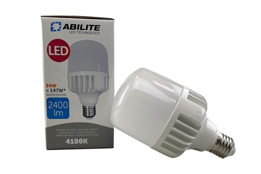 ABILITE LED žiarovka E27 MANGO SLIM NATURAL WHITE 24W