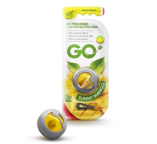 Vôňa do auta MANGO, gélový osviežovač vzduchu ELIX
