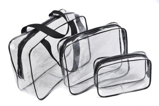 Kozmetická taštička 3 ks Travel Organizer Transparent