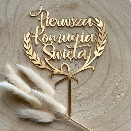 Kukuričné klasy na prvé sväté prijímanie Prijímacie klasy Zlaté PLEXI zrkadlo