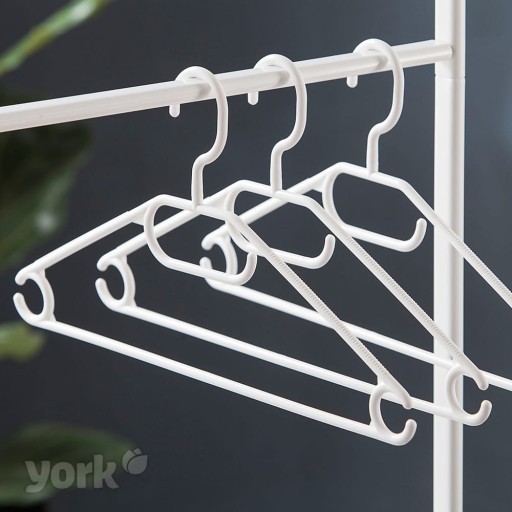 Plastový vešiak na šaty YORK 9+1 set
